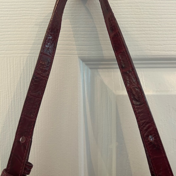 Brahmin Medium Asher Red Crocodile Textured Tote Bag - Picture 7 of 7